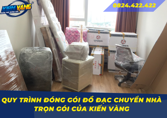 Quy trình đóng gói đồ đạc chuyển nhà trọn gói của Kiến Vàng