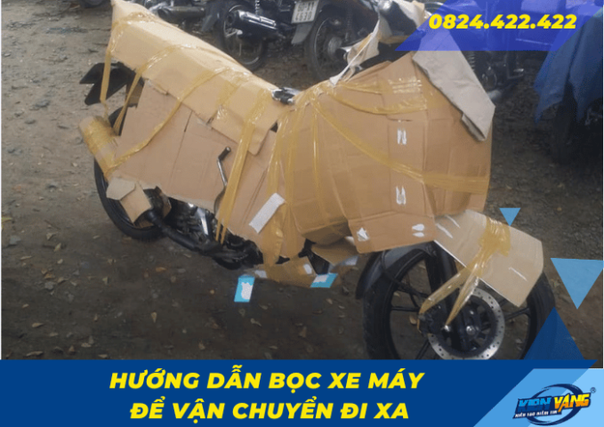 Hướng dẫn bọc xe máy để vận chuyển đi xa